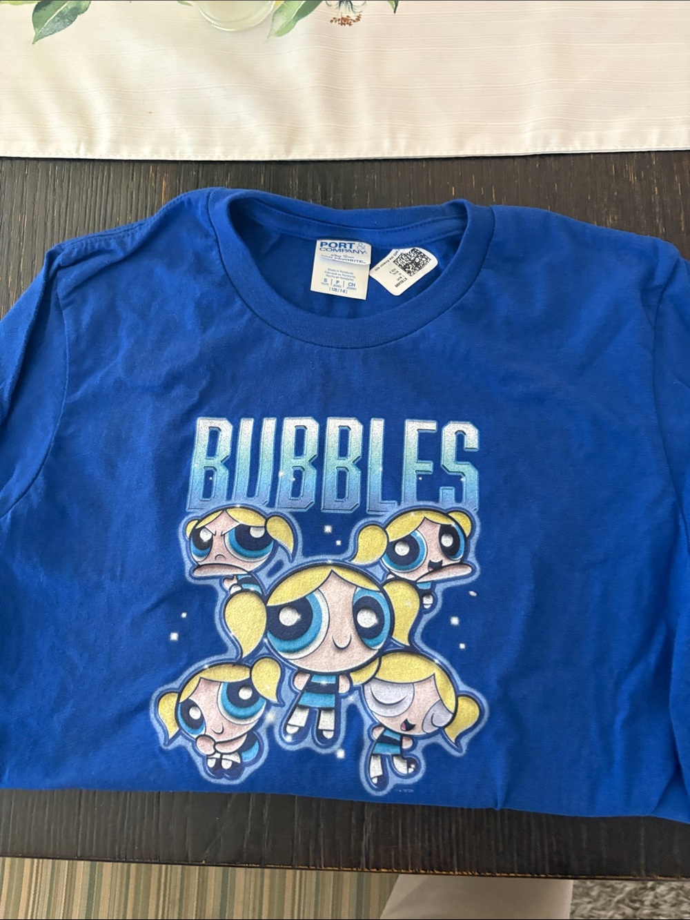 Girls Bubbles Powerpuff Blue Graphic Kids T-Shirt
